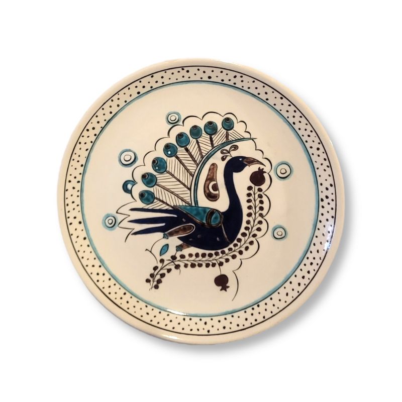 Selçuklu Tavus Kuşu  Desenli Çini Tabak